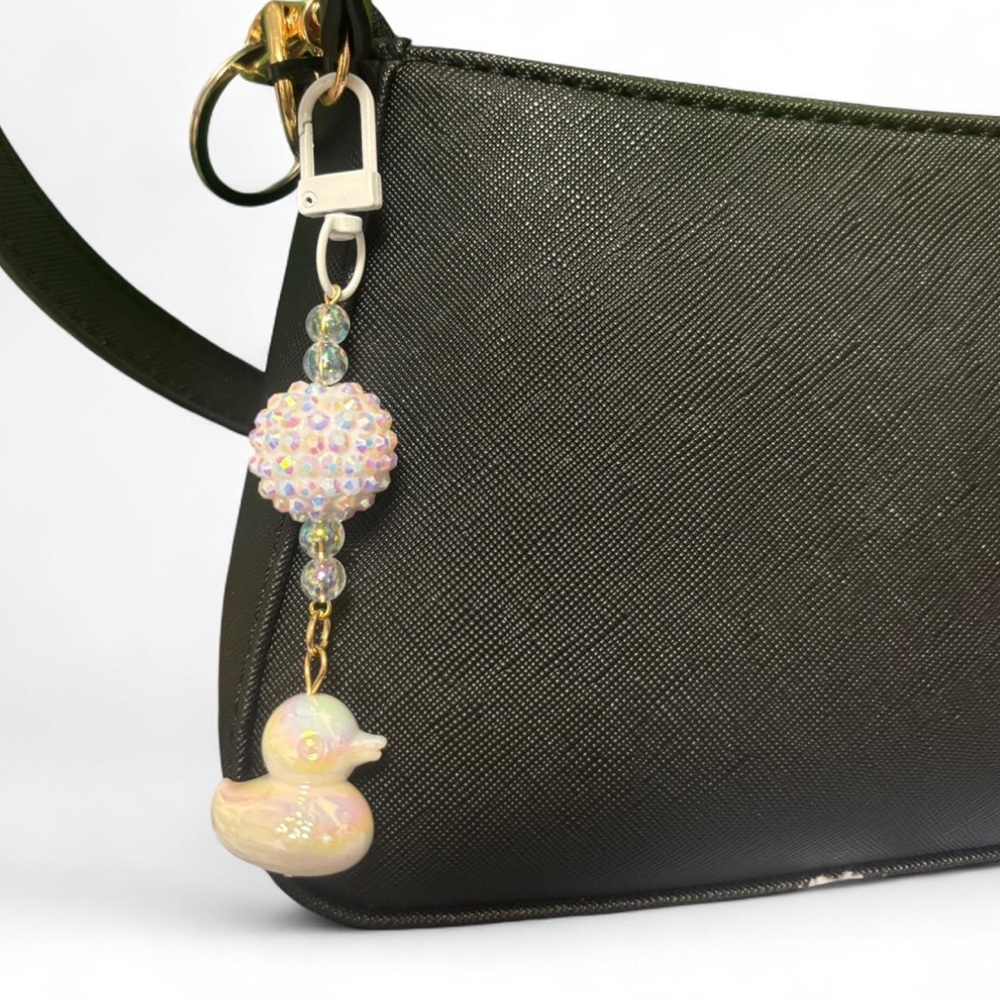 Iridescent Duck Charm keychain